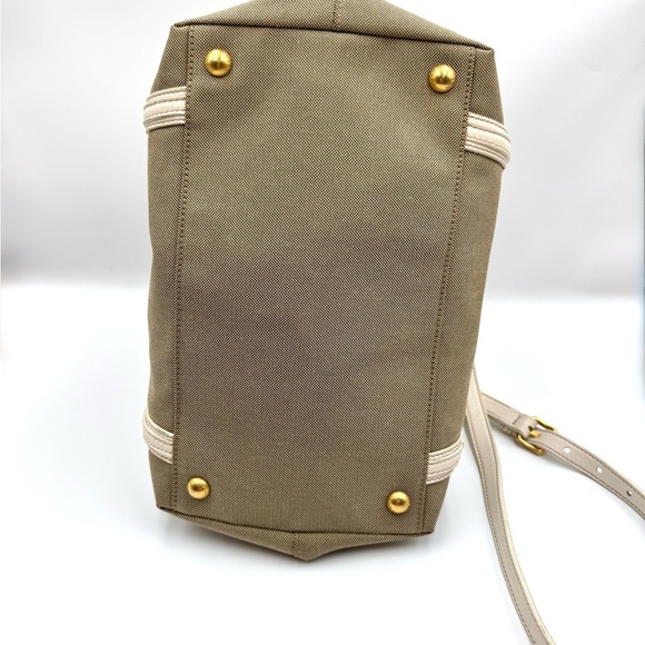 Prada Beige Canapa Jacquard Tote #434 - Picture 3 of 7